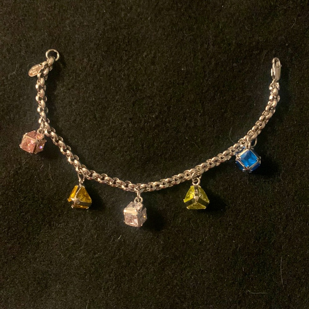CZ Charm Bracelet 925 stamped cwe